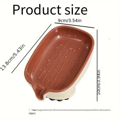 Montero Milan Drain soap dish, soap holder, bathroom drain soap rack, household suction cup soap box without drilling, scented soap holder, scented soap tray, bathroom soap container and storage