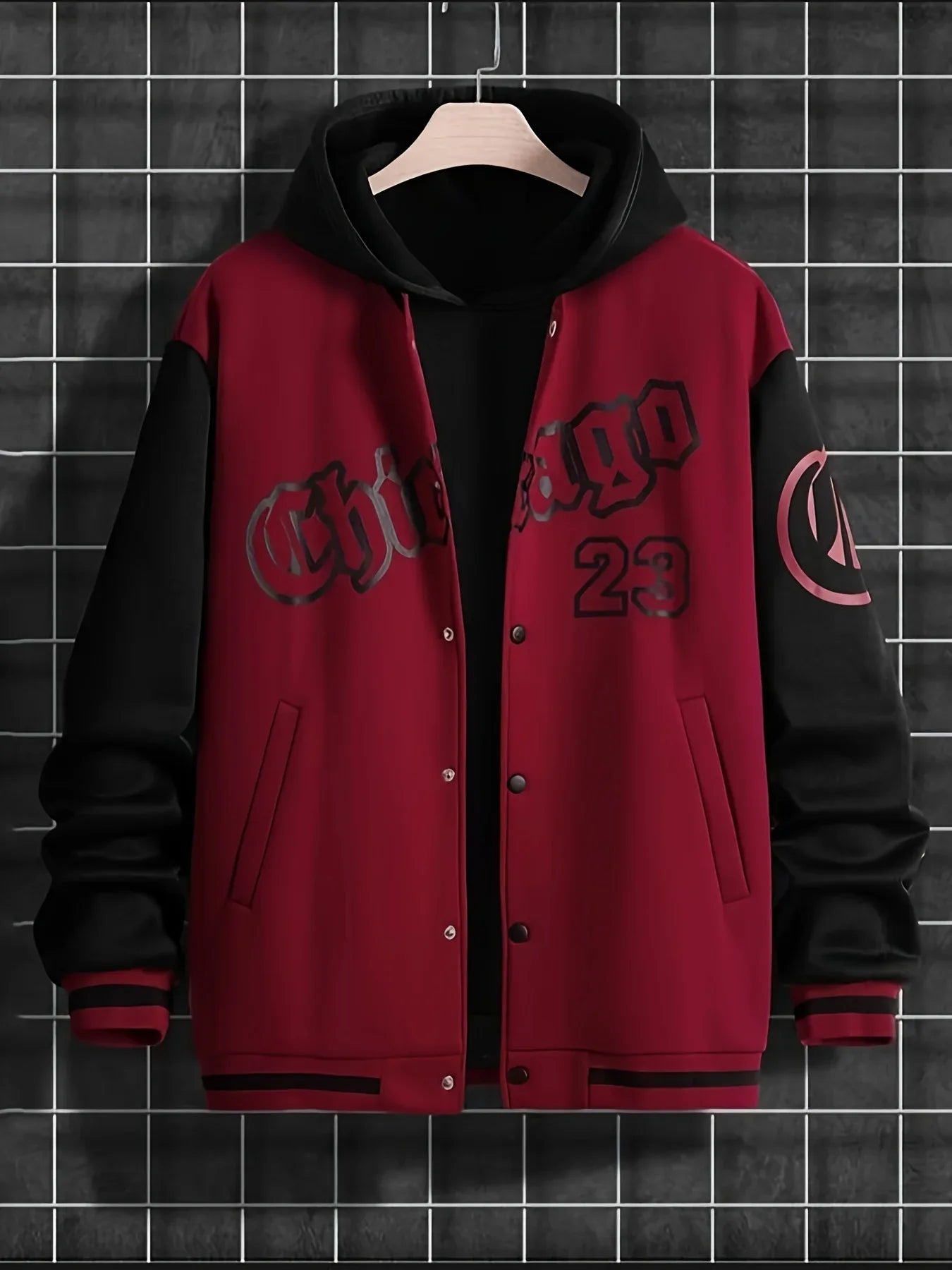 Spring And Autumn Street Men's Fashion Trend Loose Casual Baseball Uniform Jacket, Suitable For Outdoor And Dating