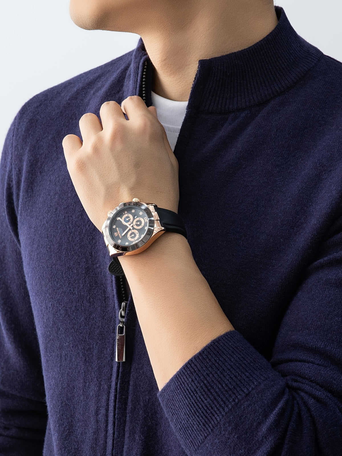 2025 New Christmas Gift Men's Zipper Knit Cardigan Jacket for Outdoor Casual Gatherings, Wearable in Spring, Autumn, and Winter, Wool Blend Material