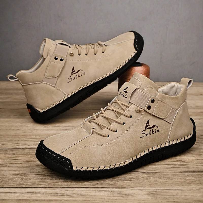 Handmade Split Leather Sneakers - Montero Milan