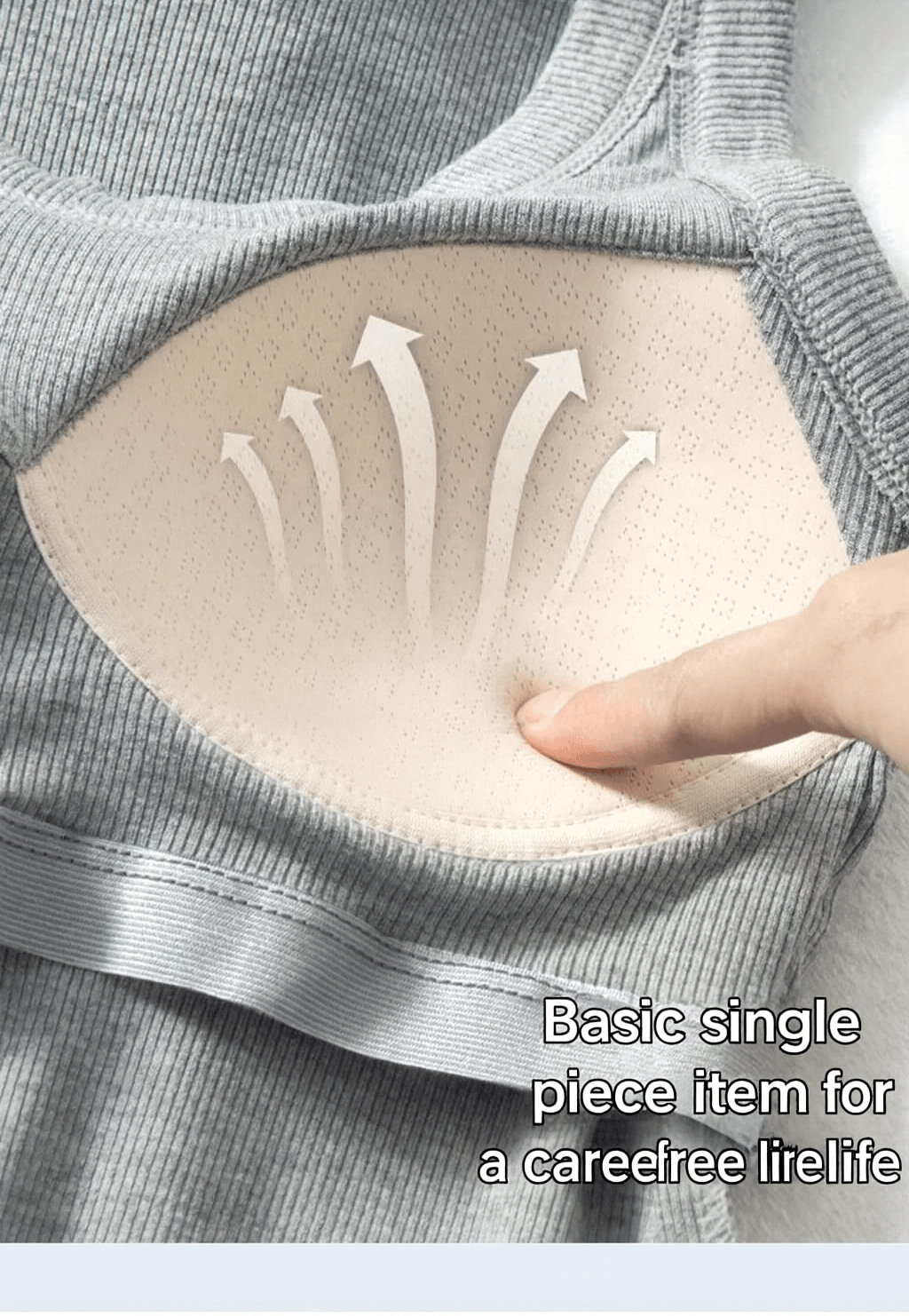 Ribbed Tank Top with Built-in Chest Pad - Montero Milan