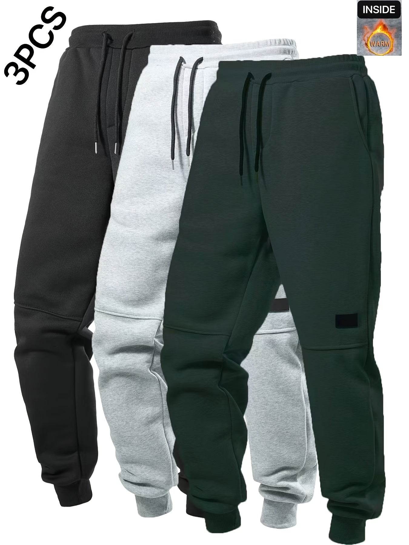 3-Pack Men's Fleece Jogger Sweatpants - Montero Milan