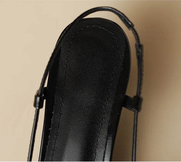 Pointed-Toe Patent Slingback Heels - Montero Milan