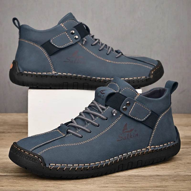 Handmade Split Leather Sneakers - Montero Milan