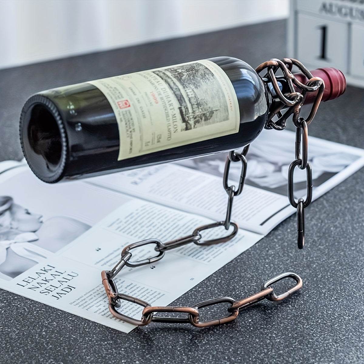 Floating Chain Wine Bottle Holder - Montero Milan