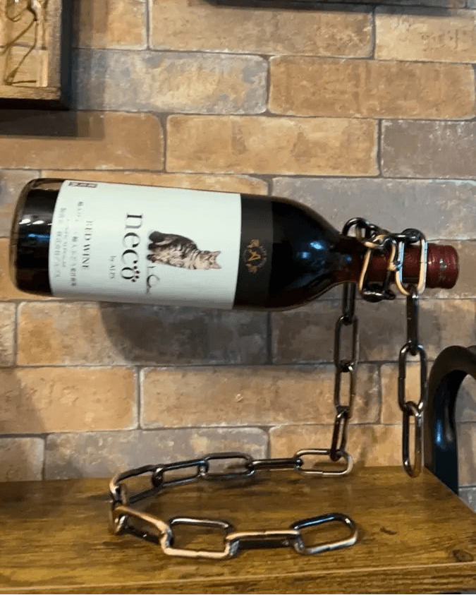 Floating Chain Wine Bottle Holder - Montero Milan