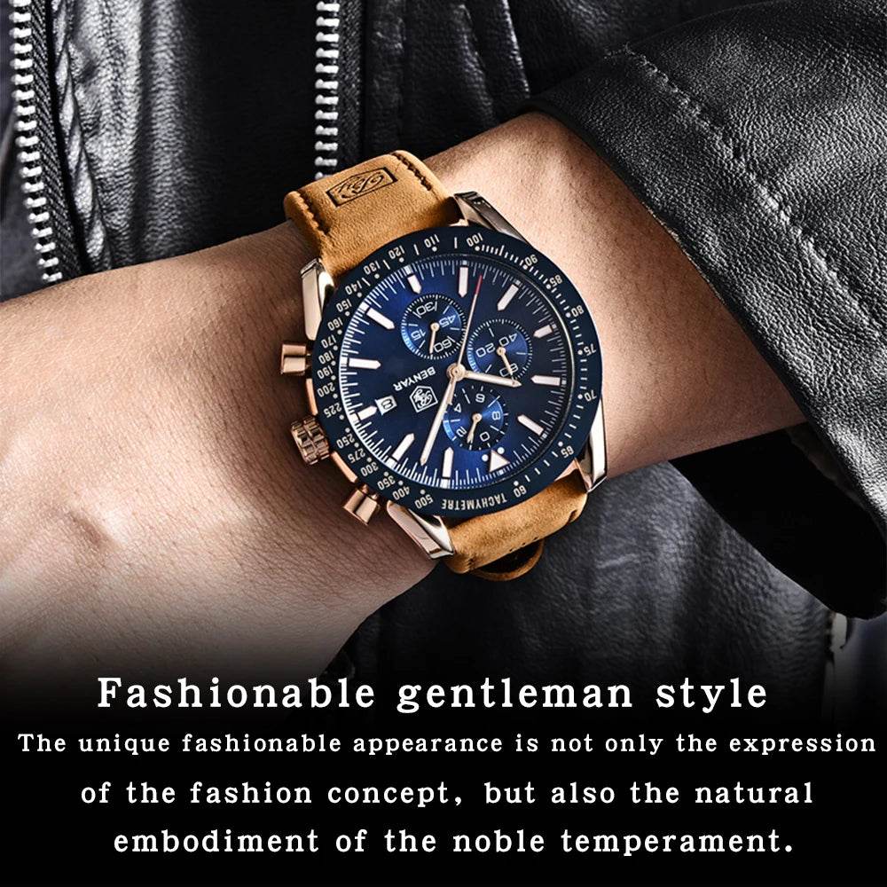 Stravaro ChronoSport Leather Watch - Montero Milan