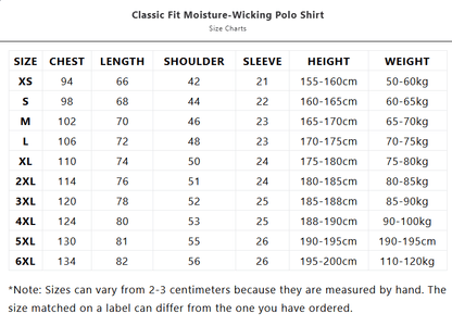 Classic Fit Moisture-Wicking Polo Shirt