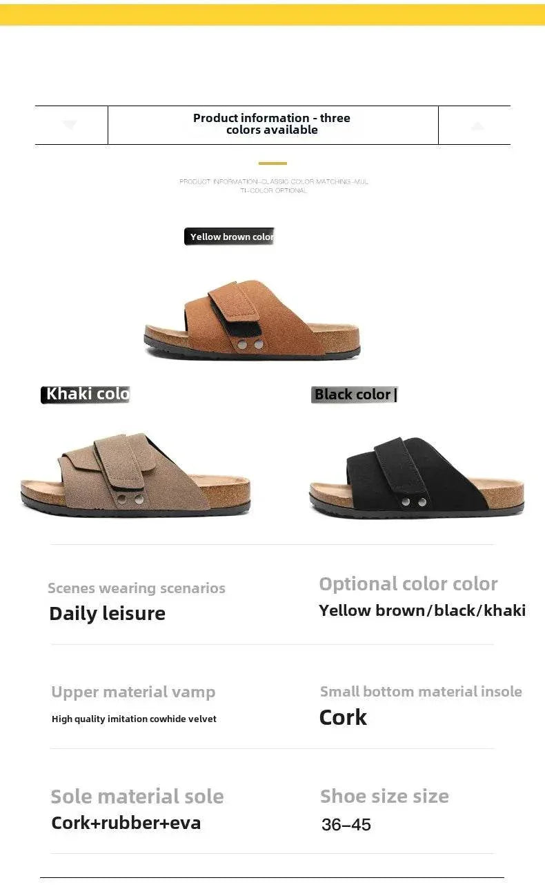 Suede Strap Slide Sandals - Montero Milan