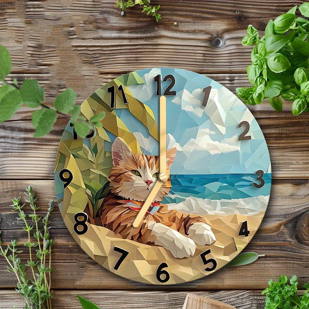 Cute Cat Silent Wall Clock - Montero Milan