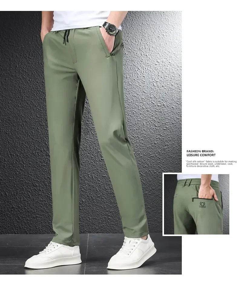 Soft Ice Silk Casual Pants - Montero Milan