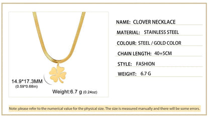 Clover Pendant Chain Necklace - Montero Milan