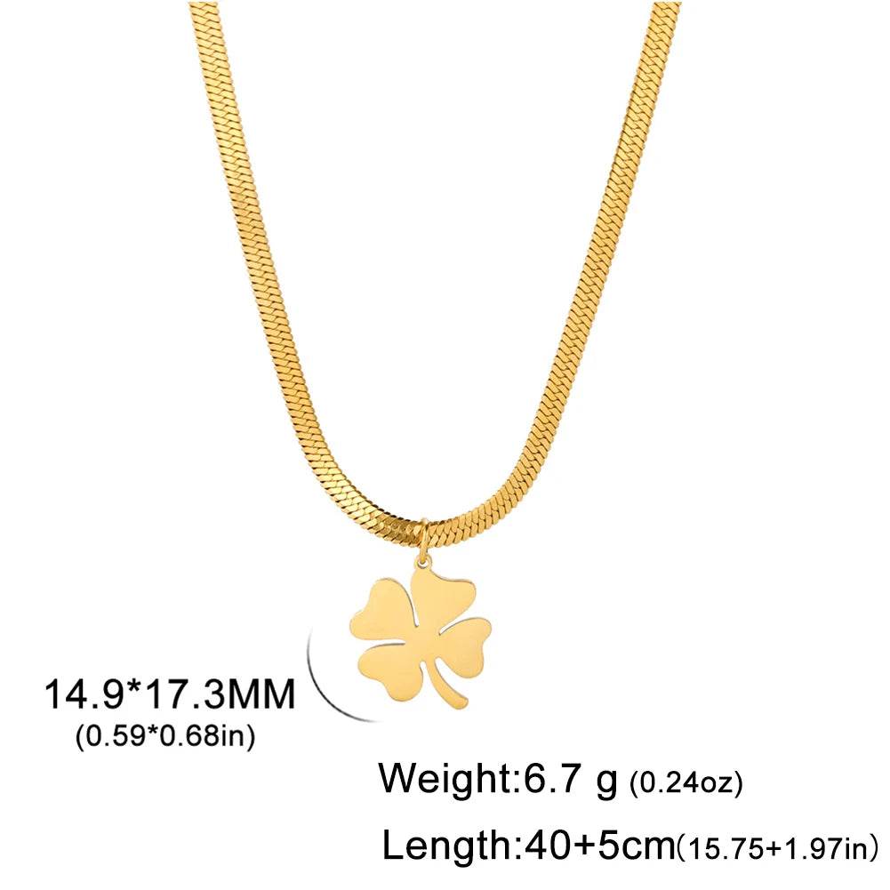 Clover Pendant Chain Necklace - Montero Milan