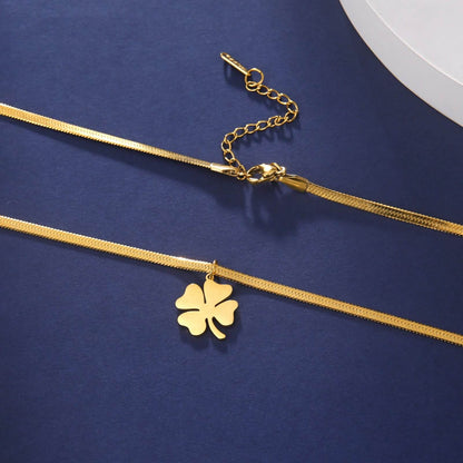 Clover Pendant Chain Necklace - Montero Milan