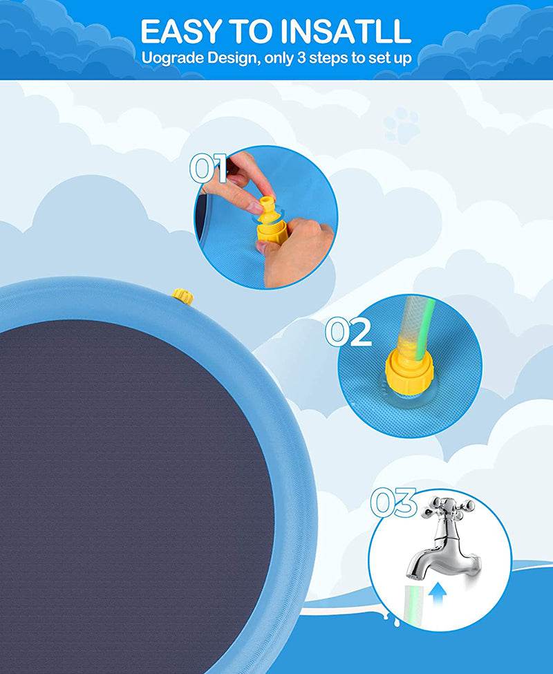 SplashPaw™ Fun Zone - The Splash Pad Makes Your Pup and Kids Happy! - Montero Milan