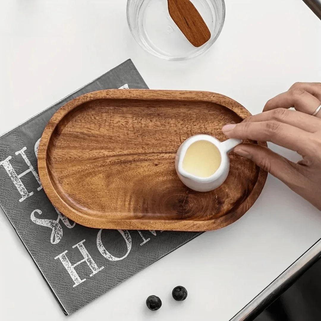 Mokura™ Solid Wood Oval Tray - Montero Milan