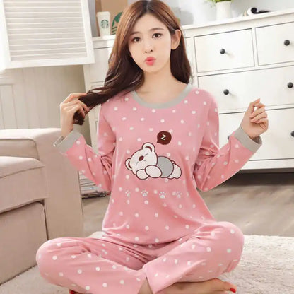 Polka Dot Bear Pajama Set