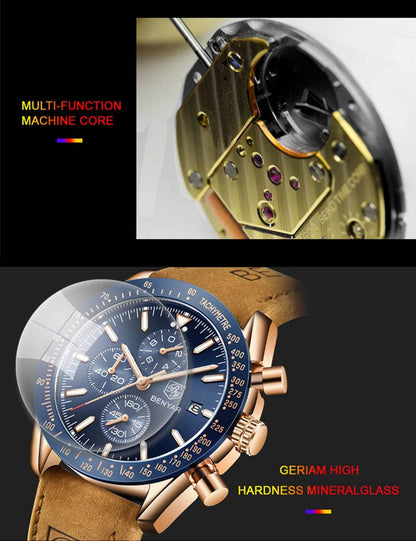 Stravaro ChronoSport Leather Watch - Montero Milan