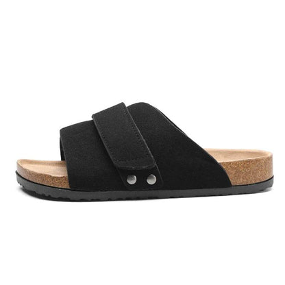 Suede Strap Slide Sandals - Montero Milan