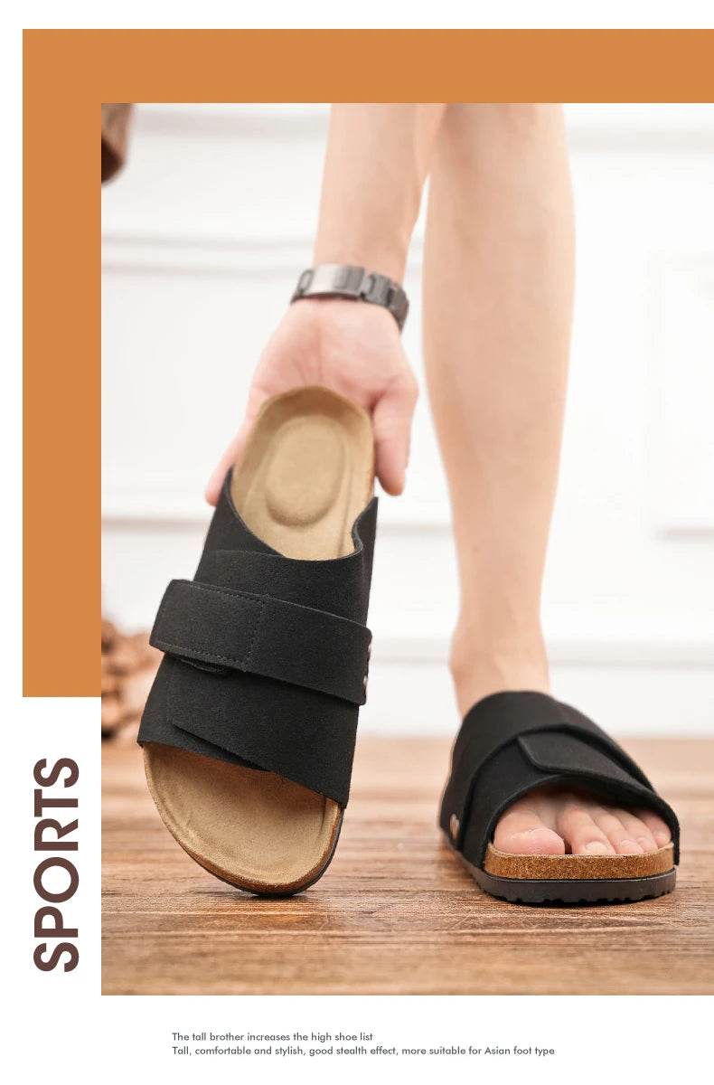 Suede Strap Slide Sandals - Montero Milan