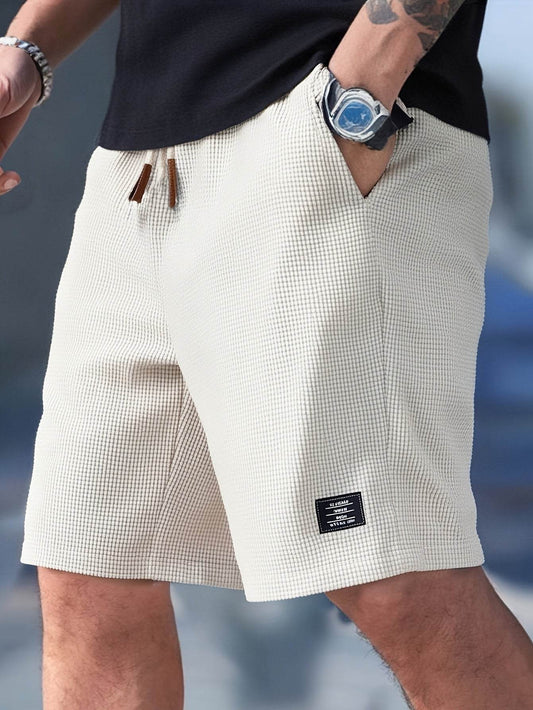 Textured Drawstring Casual Shorts - Montero Milan