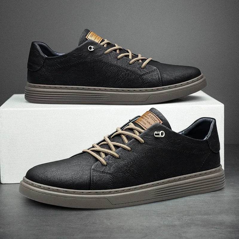 Genuine Leather Casual Oxford Sneakers - Montero Milan