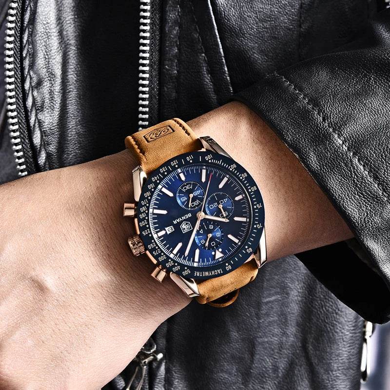 Stravaro ChronoSport Leather Watch - Montero Milan