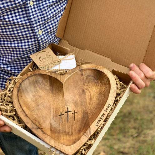 Heart-Shaped Wooden Prayer Bowl - Montero Milan