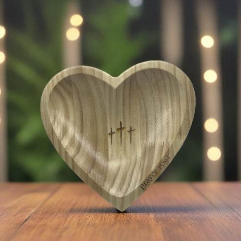 Heart-Shaped Wooden Prayer Bowl - Montero Milan