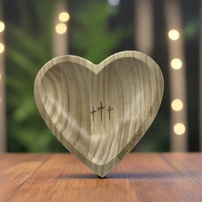 Heart-Shaped Wooden Prayer Bowl - Montero Milan