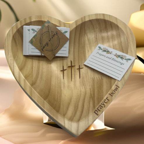 Heart-Shaped Wooden Prayer Bowl - Montero Milan