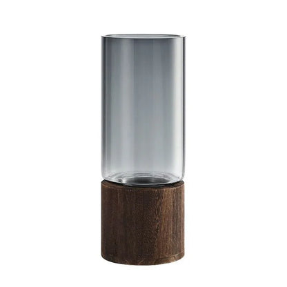 Nordic Elegant Glass Vase (detachable wooden base) - Montero Milan