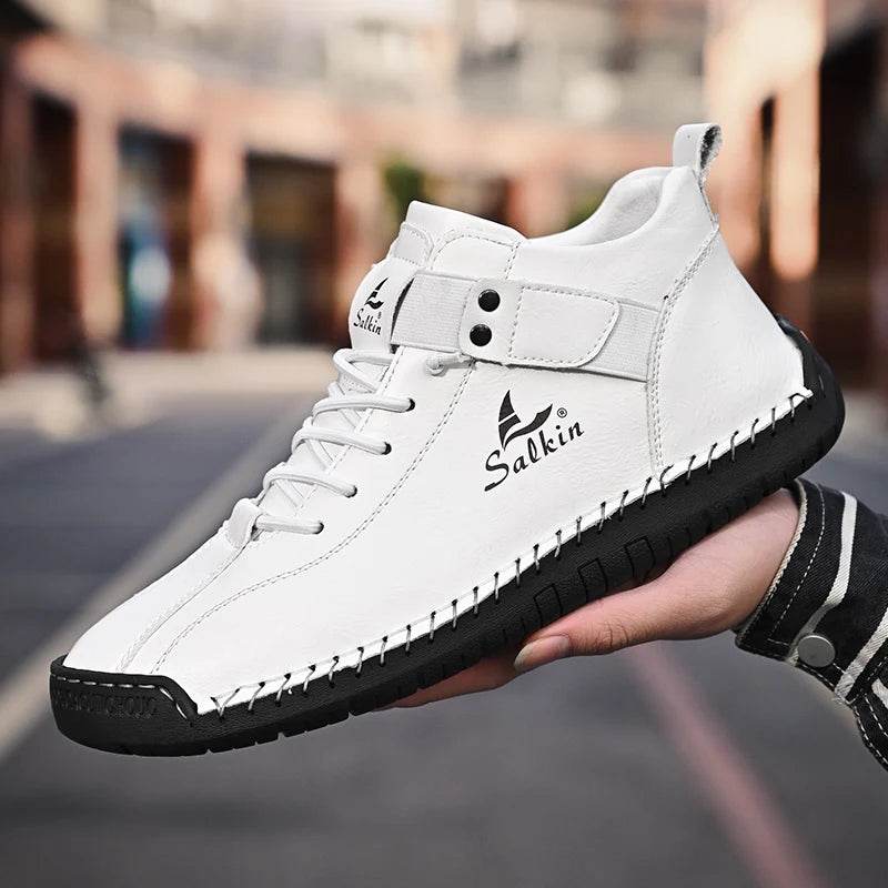 Handmade Split Leather Sneakers - Montero Milan