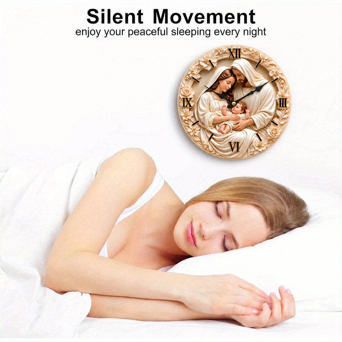 Holy Family Nativity Wall Clock