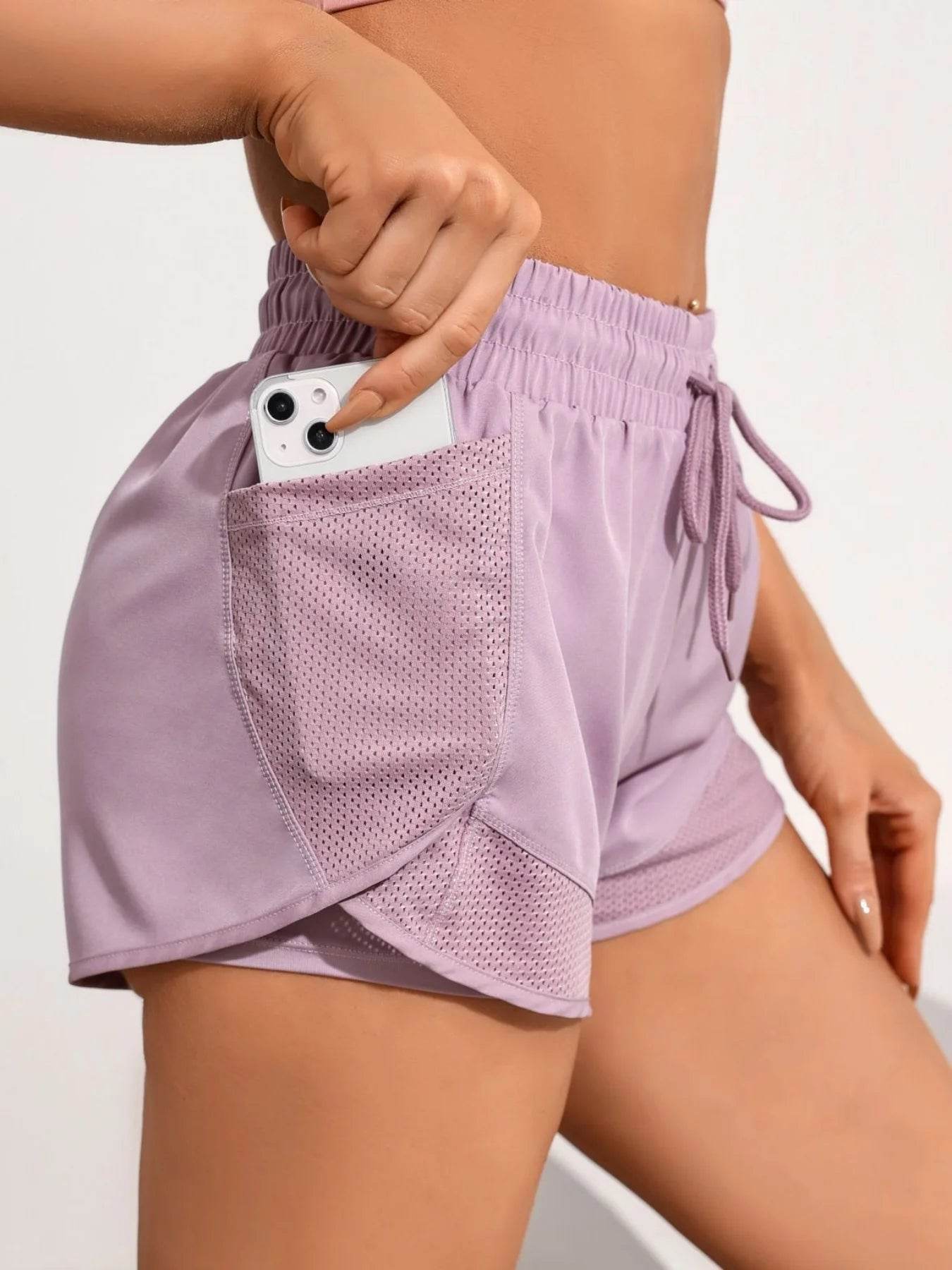 Dual-Layer Mesh Workout Shorts - Montero Milan