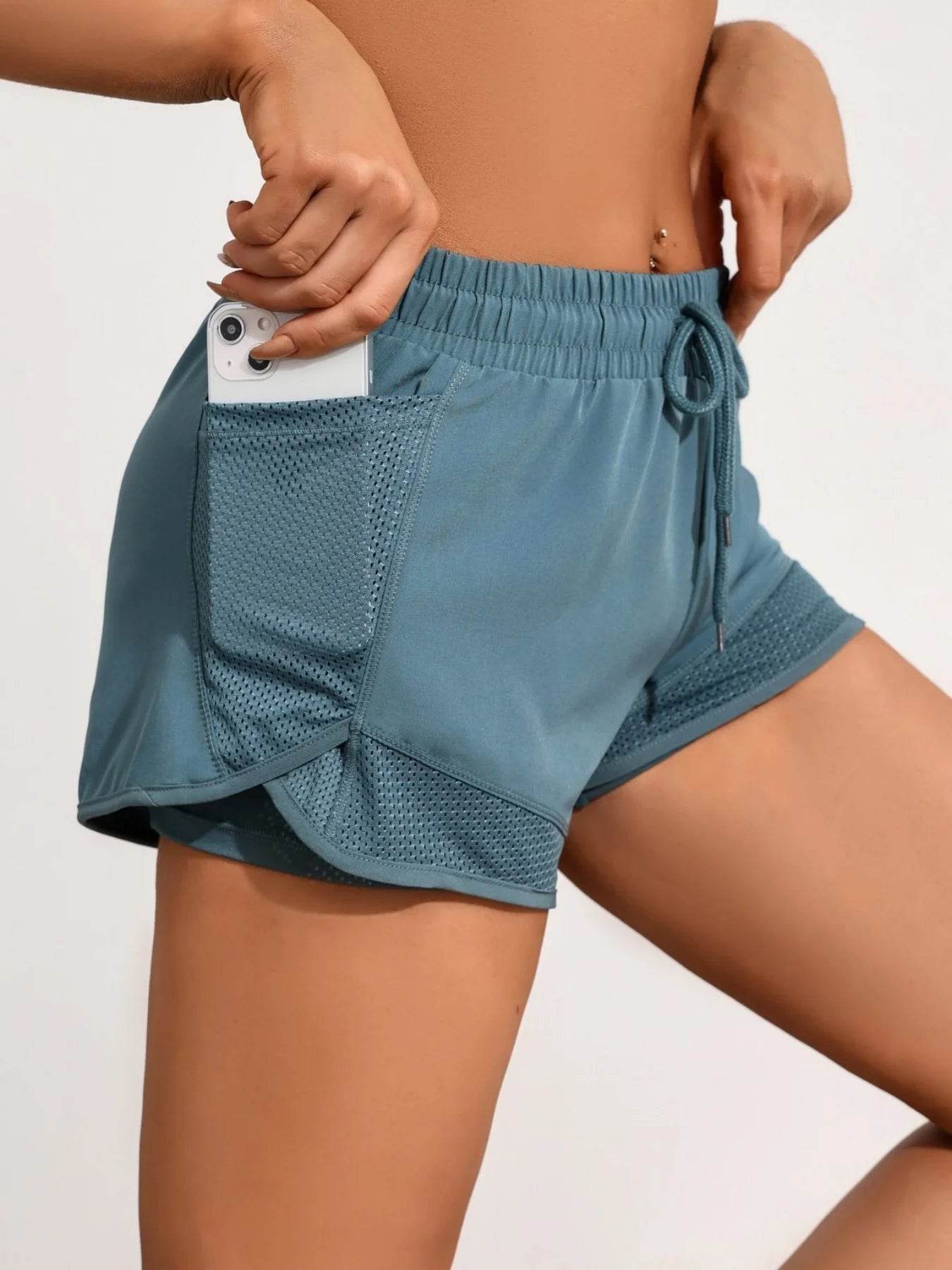 Dual-Layer Mesh Workout Shorts - Montero Milan