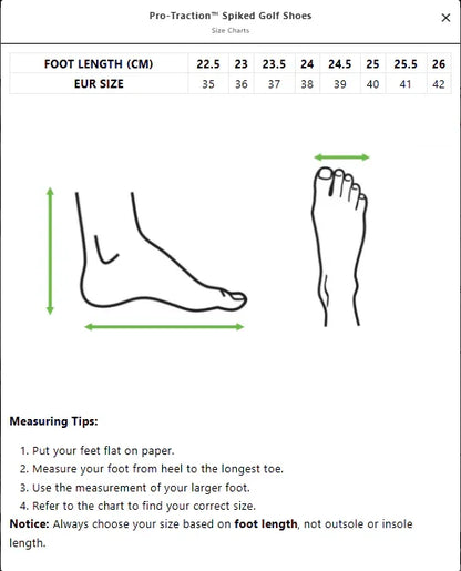 Pro-Traction™ Spiked Golf Shoes