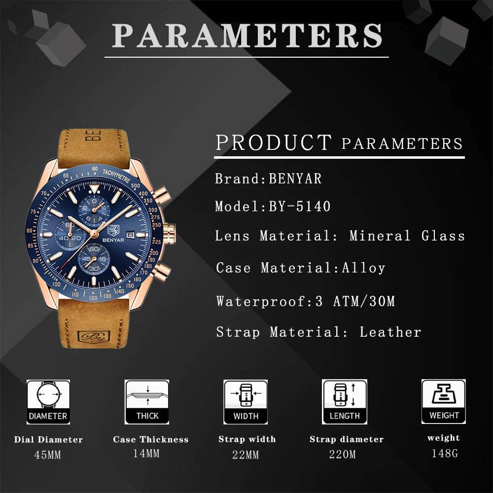 Stravaro ChronoSport Leather Watch - Montero Milan