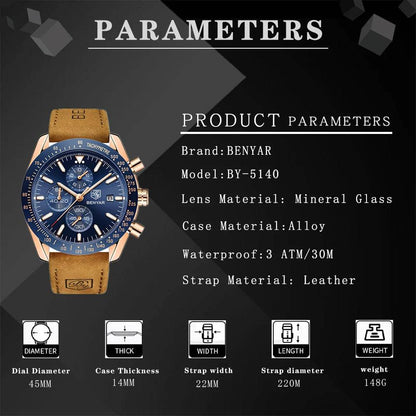 Stravaro ChronoSport Leather Watch - Montero Milan