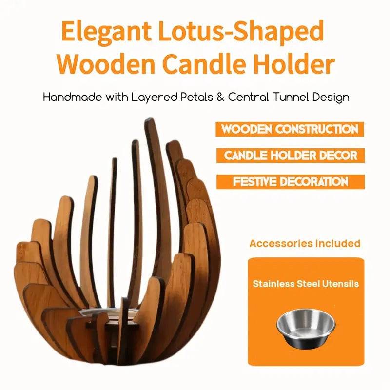 Lunlotus™ Wooden Candle Holder - Montero Milan