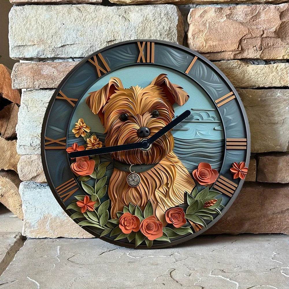Yorkshire Terrier Silent Wall Clock - Montero Milan