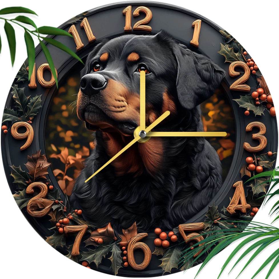 Rottweiler Silent Wall Clock - Montero Milan