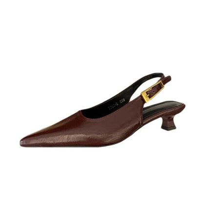 Summer Pointed Toe Women Sandals Fashion Singbacks Mules Shoes Ladies Elegant Low Heel Stripper Party Sandalias - Montero Milan