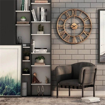 Classic Roman Numeral Metal Wall Clock - Montero Milan