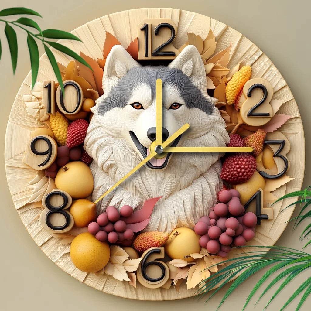 Alaskan Malamute Silent Wall Clock - Montero Milan
