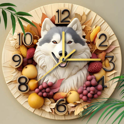 Alaskan Malamute Silent Wall Clock - Montero Milan