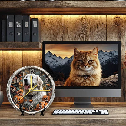 White Retriever Silent Wall Clock - Montero Milan