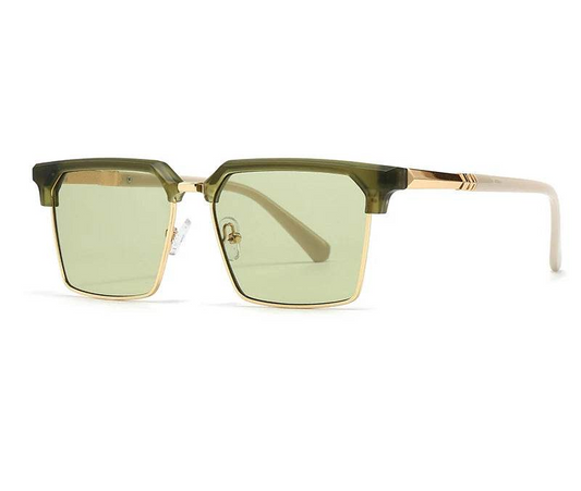 SHAUNA Square Women Fashion Sunglasses Gradient Men Vintage Green Sun Glasses Shades UV400 - Montero Milan