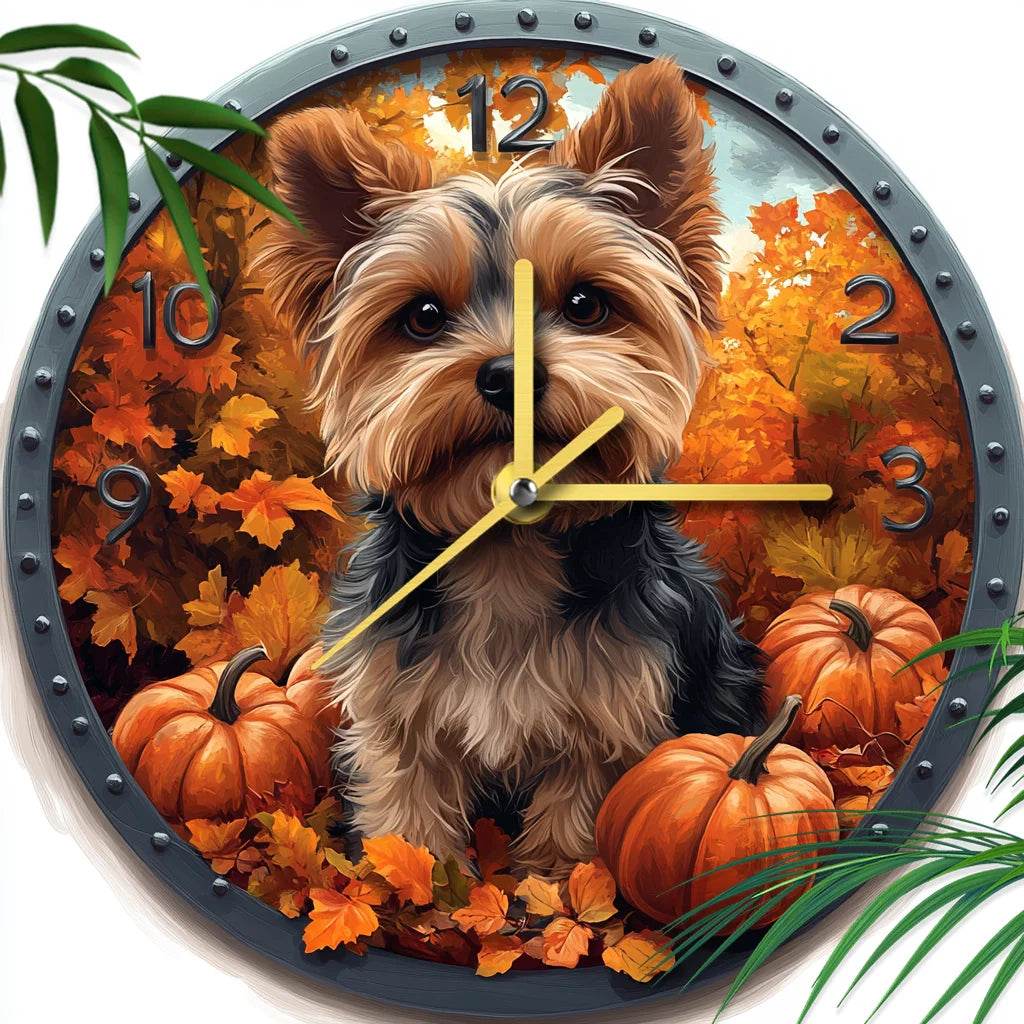 Yorkshire Terrier Silent Wall Clock - Montero Milan