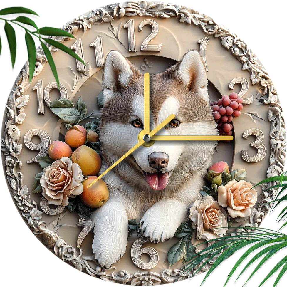 Alaskan Malamute Silent Wall Clock - Montero Milan